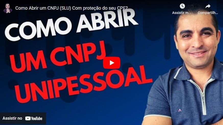 Como Abrir Um Cnpj Slu Com Proteção Do Seu Cpf 1008